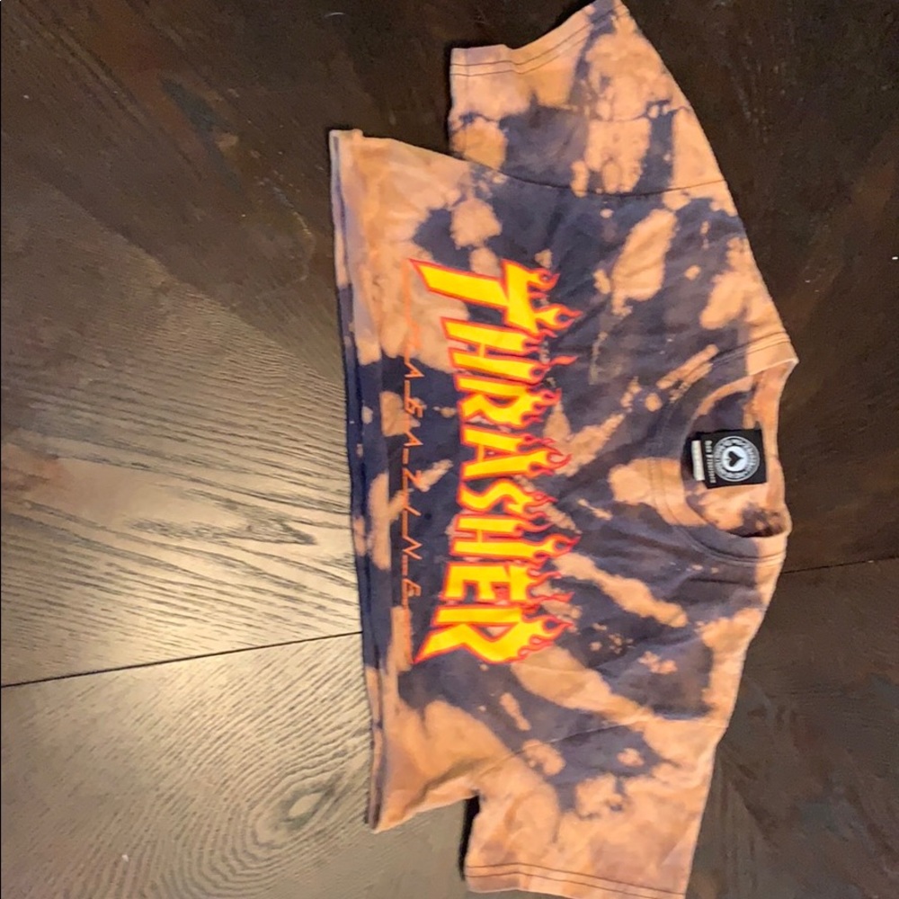 Thrasher Bleached Crop Top
